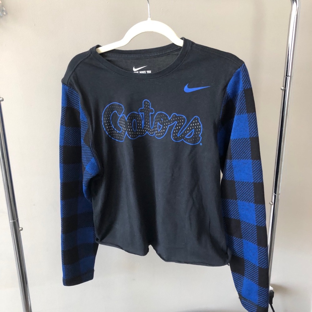 UF gators flannel long sleeve top hand sewn